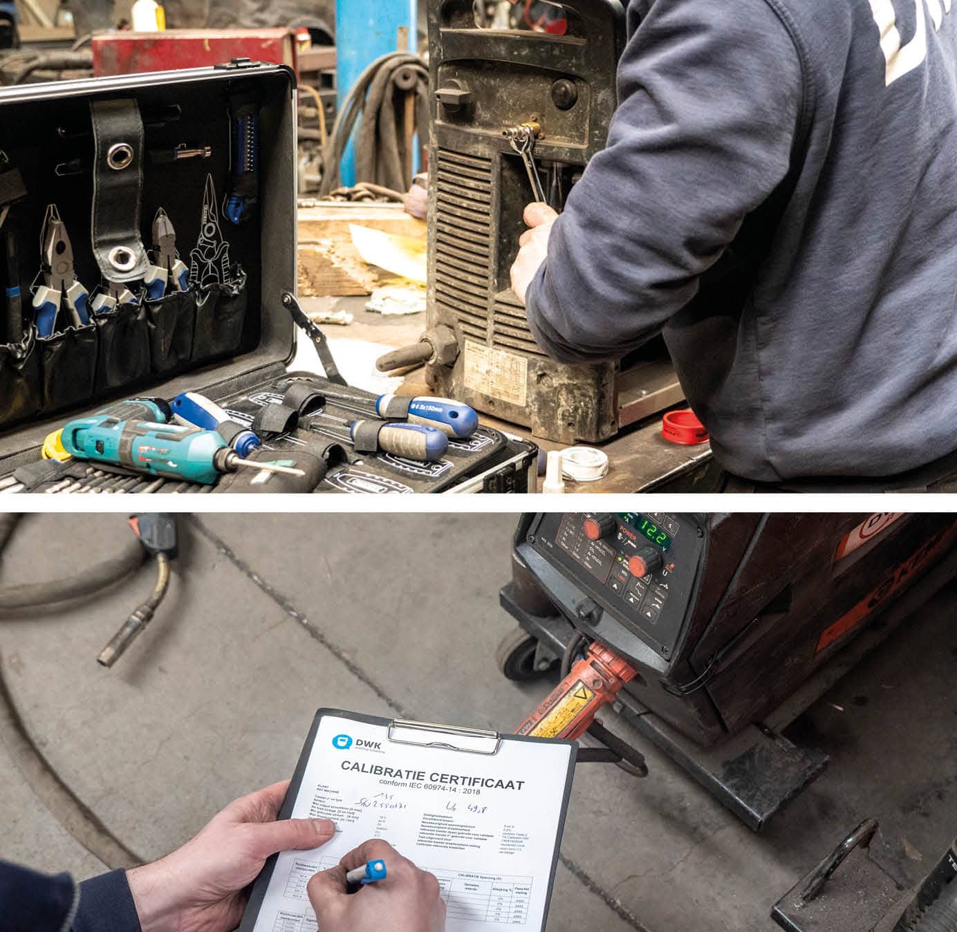 Service DWK Welding service en calibratie